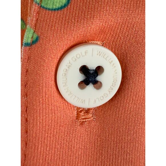 William Murray Golf Performance Stretch Polo Shirt Orange Multicolor Men 2XL XXL - Picture 4 of 9